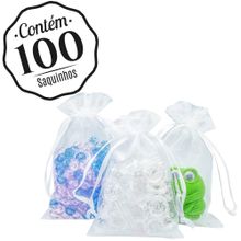 100 Saquinhos de Organza Atacado 7 X 11