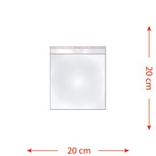 100 Saquinhos 20 X 20 Cm Autocolante Transparente