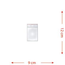 100 Saquinhos 9 x 12 cm Autocolante Transparente