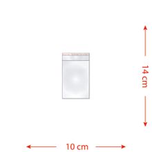 100 Saquinhos 10 x 14 cm Autocolante Transparente
