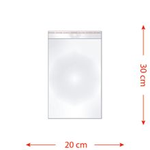 100 Saquinhos 20 X 30 Cm Autocolante Transparente