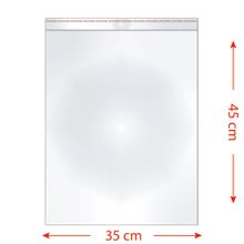 100 Saquinhos 35 X 45 Cm Autocolante Transparente