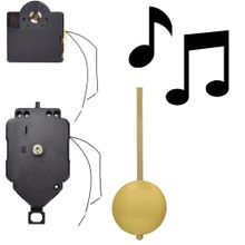 Máquina Para Relógio de Parede Musical com Pêndulo de Metal Tic-Tac