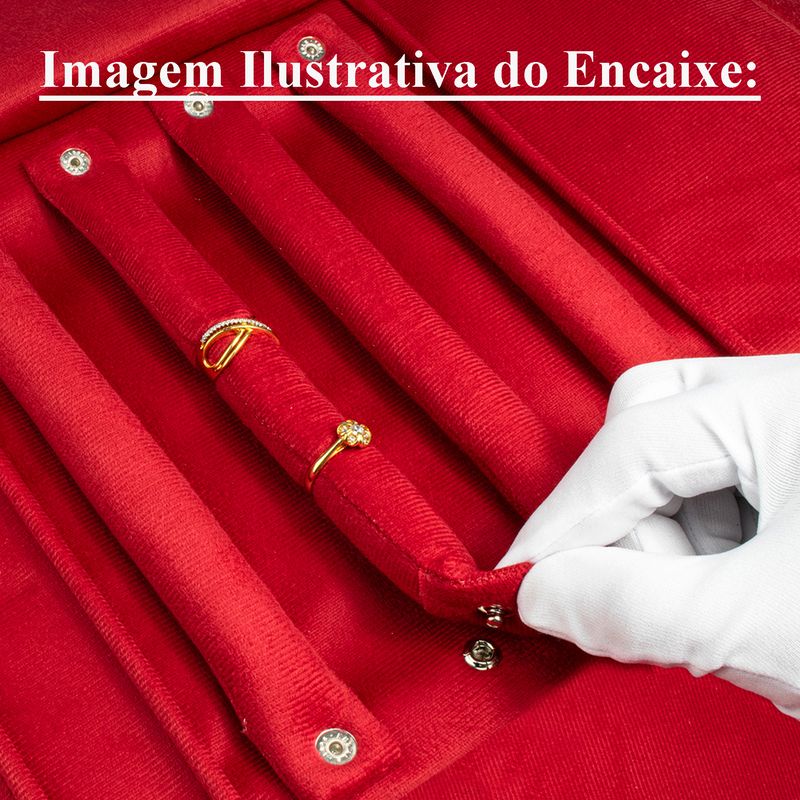 Mostruario-para joias-aneis-vermelho