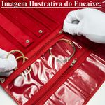 Mostruario-para joias-pingentes-e-brincos-de-argola-vermelho